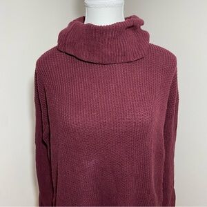 Madewell Burgundy Turtleneck Knit Sweater xsmall